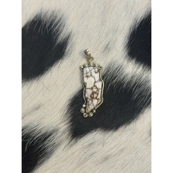Native American Sw Sterling Silver Wild Horse🤎🤍 Lightning Bolt Pendant⚡️ - Picture 2 of 10